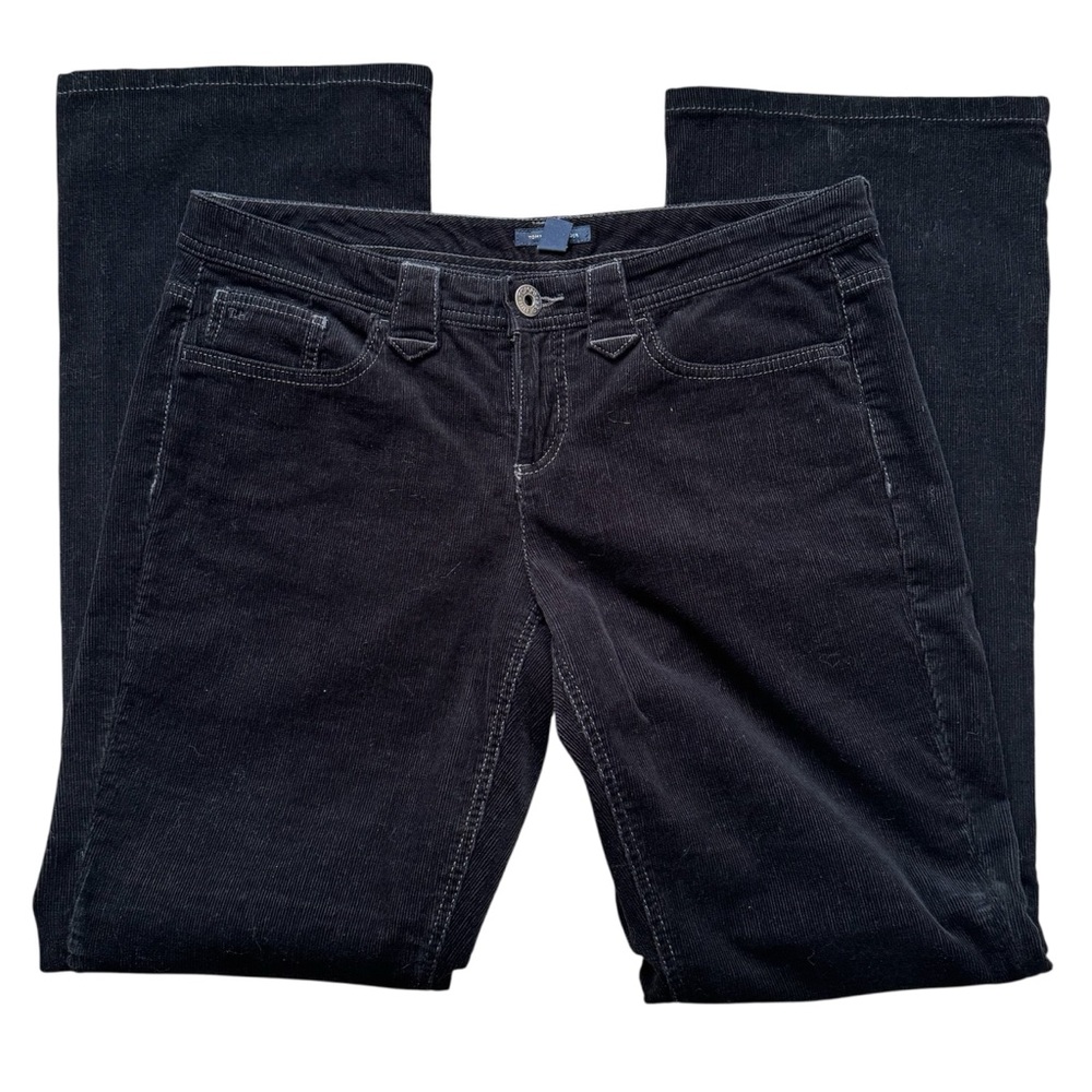 Tommy Hilfiger Black Corduroy Bootcut Leg Pants Tall Long
